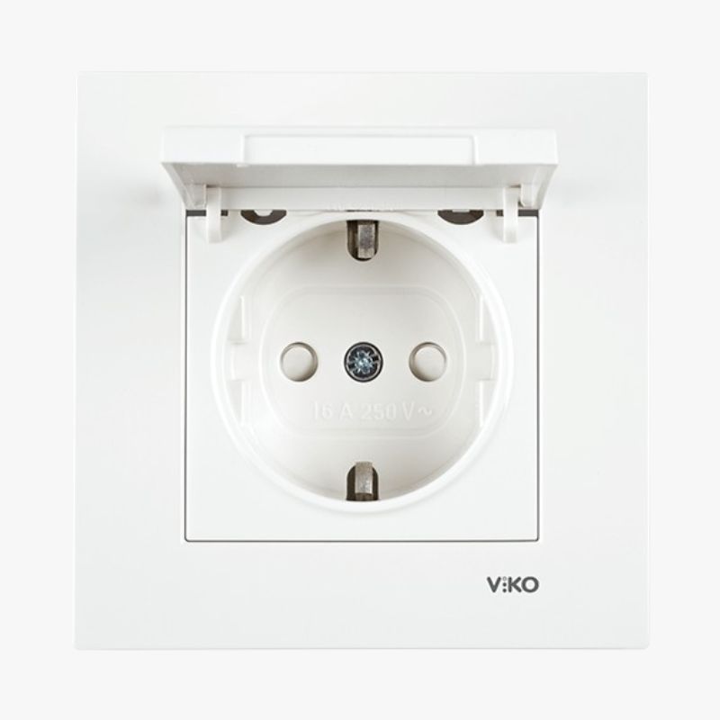 Etiketli-Kapaklı-Topraklı-Priz-Çocuk-Korumalı Etiketli-Kapakli-Toprakli-Priz-Cocuk-Korumali