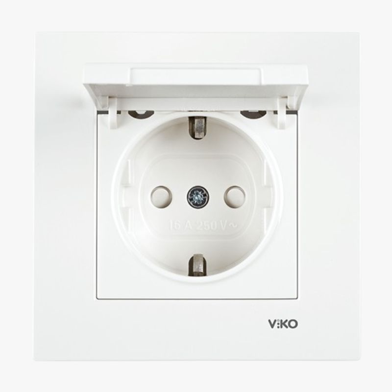 Kapaklı-Topraklı-Priz-Çocuk-Korumalı Kapakli-Toprakli-Priz-Cocuk-Korumali